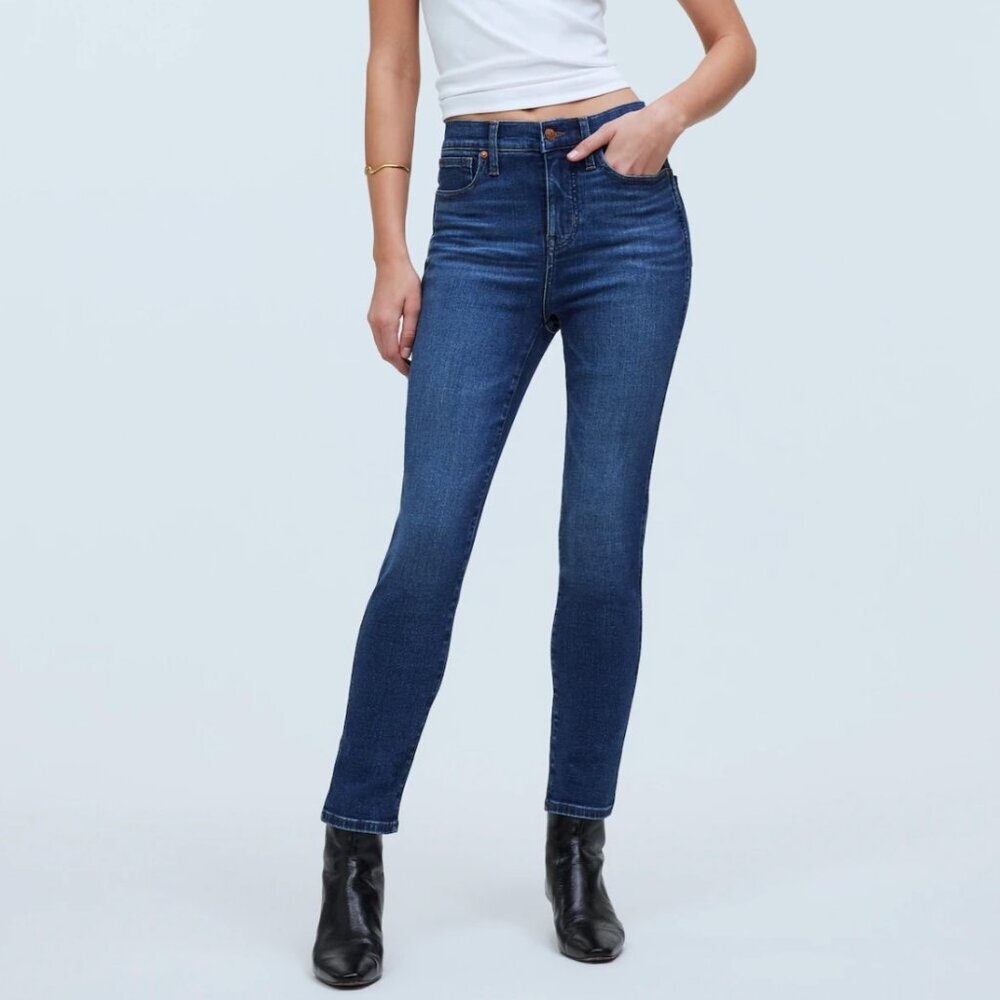 Madewell High Rise Stovepipe Slim Straight Jeans Size 27 Magic Pockets
